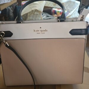kate spade New York Two-Tone Pink & White Saffiano Tote